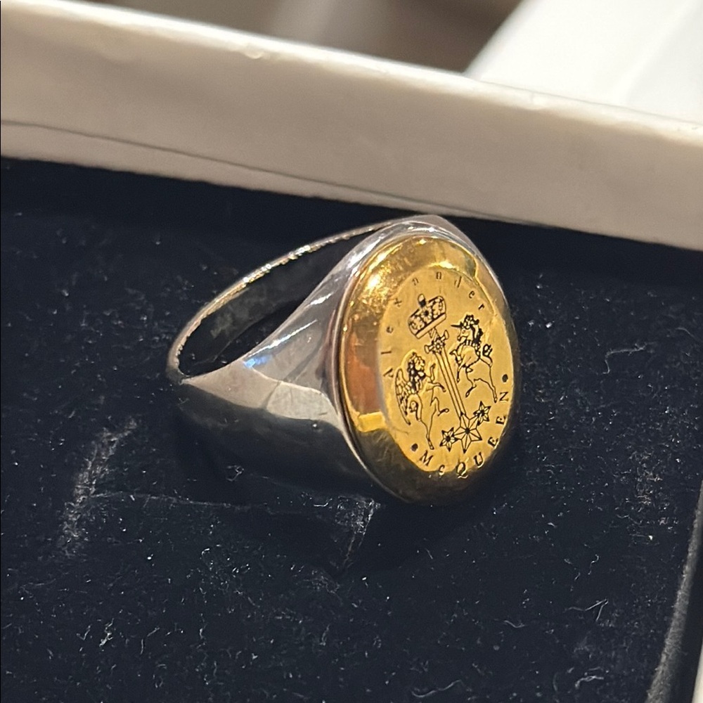 Alexander Mcqueen Gold-Tone Statement Ring - image 5